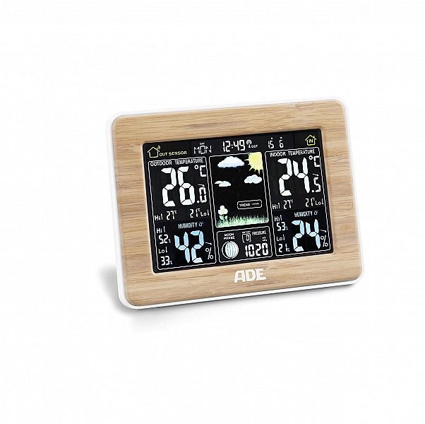 Elektroniczna stacja pogodowa - bambusowa rama