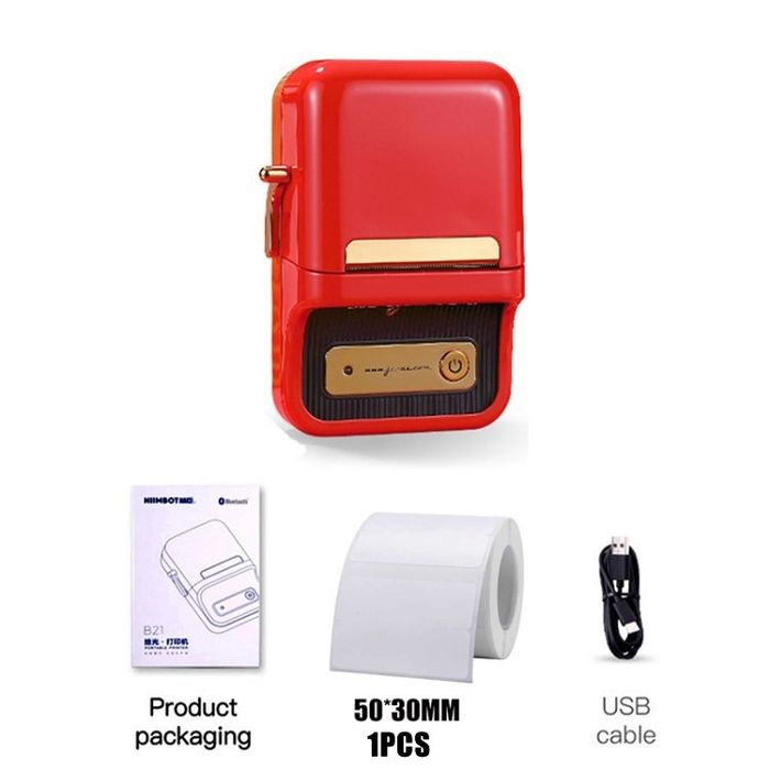 Термопринтер NIIMBOT B21 red, black, green, white етикетки 50*30 в ком