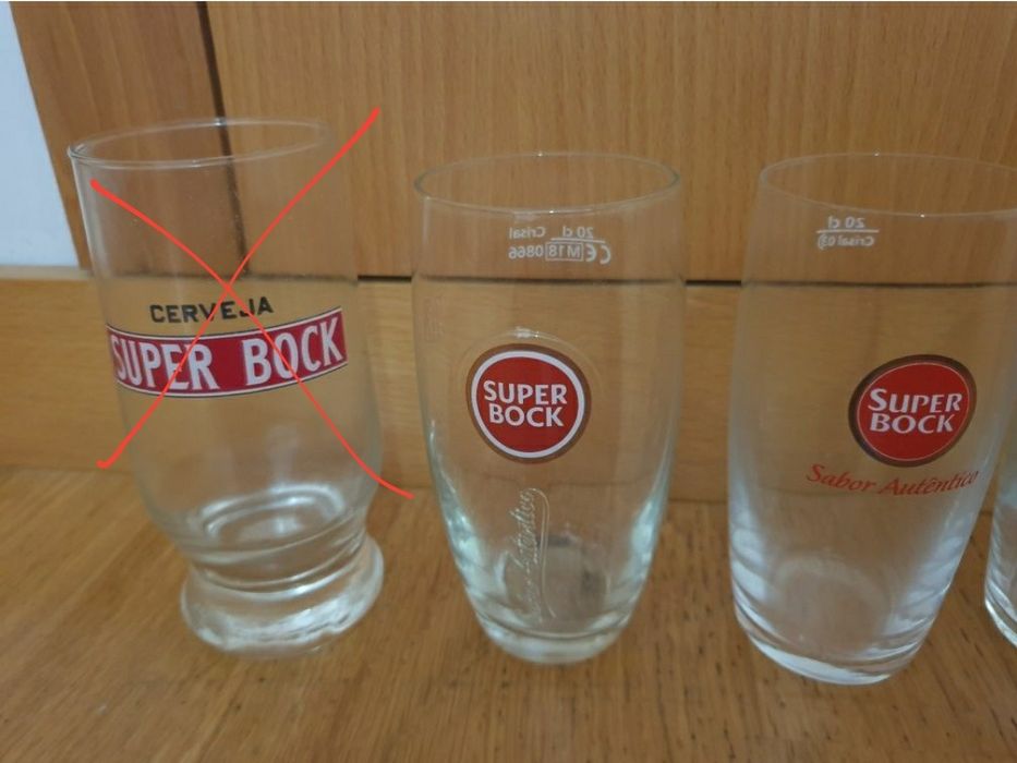 Coleção copos Super Bock, e eventos desportivos