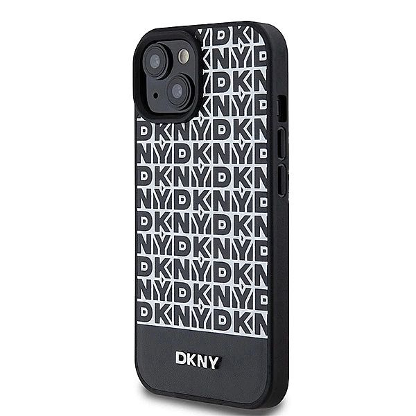 Etui DKNY Leather Printed Pattern Metal Logo MagSafe na iPhone 15 / 14