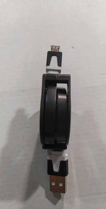 Kabel USB - Micro USB Regulowany Rozciągany max 95 cm czarny