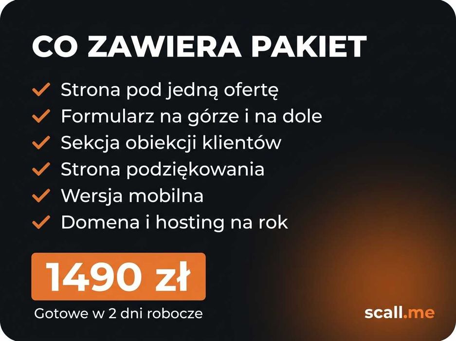 Landing page pod reklamy Google i Meta | gotowy w 2 dni
