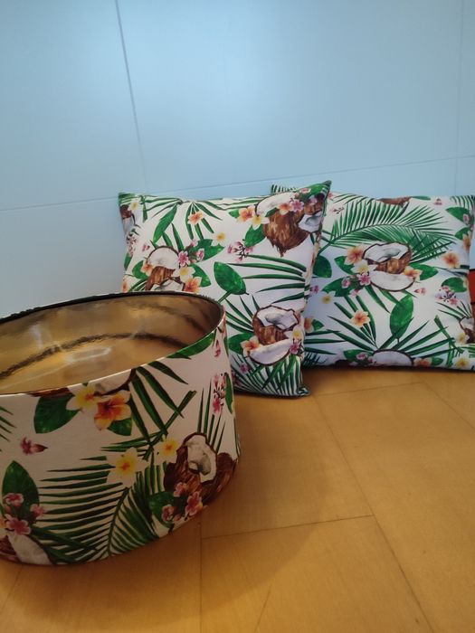 Conjunto Almofadas + Abajur e/ou candeeiro