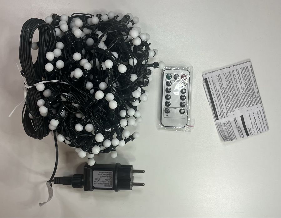 Lampki choinkowe 400 LED 20 m Jumi zimny biały pilot timer