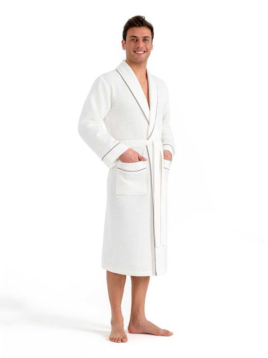 SZLAFROK BAWEŁNIANY ALERON  biały xxl 100% bawełna