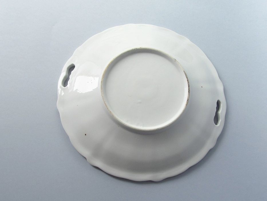 śląska malowana patera porcelanowa xix wiek