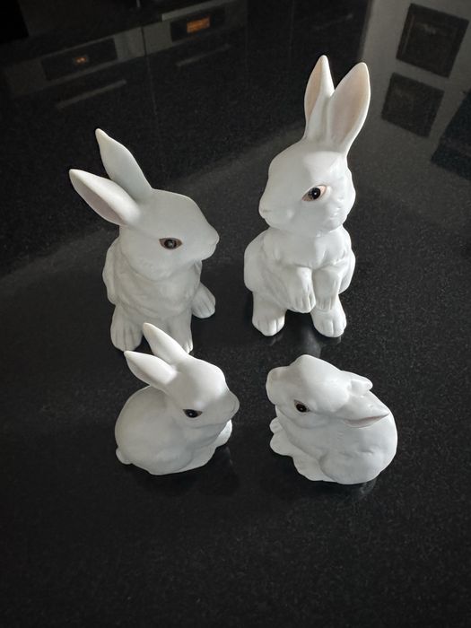 Figurki porcelanowe zajecy Rosenthal