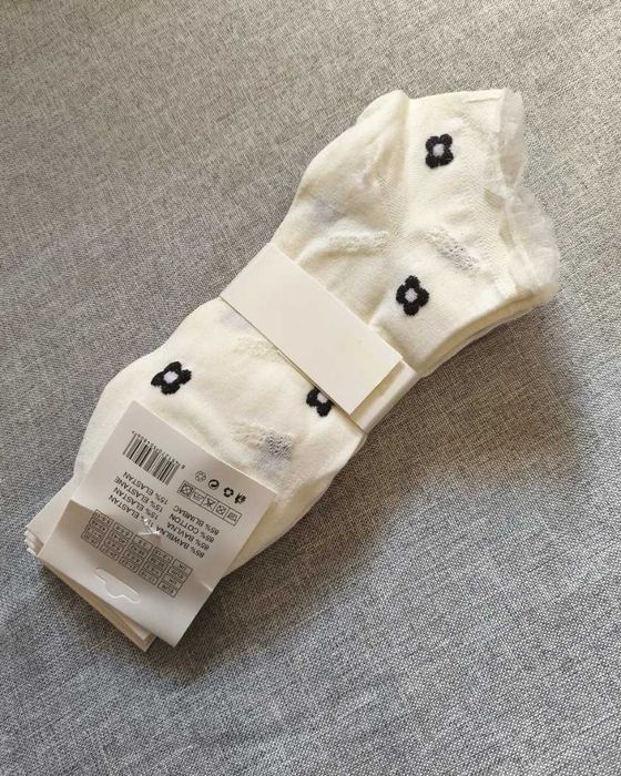 Nowe damskie modne stopki skarpetki komplet 35-38 wzorki