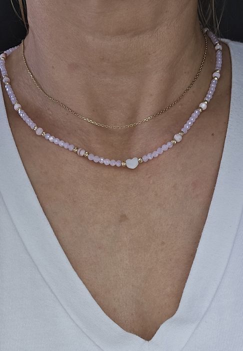 Złoty łańcuszek choker z elementami złota próba 585 14k