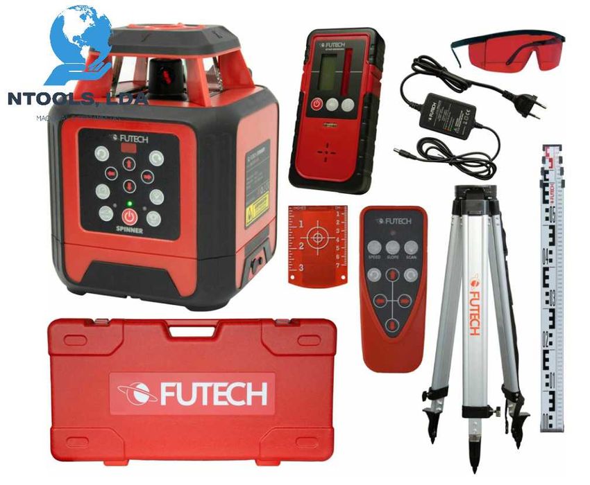 Nível a Laser Vermelho Rotativo, Spinner Futech ACHA, 2 x 250