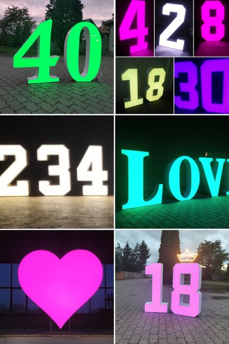 Cyfry LED 18 podświetlane