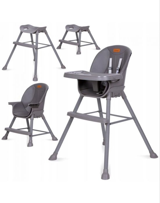 Kidwell EATAN стільчик для годування 4в1 сірий