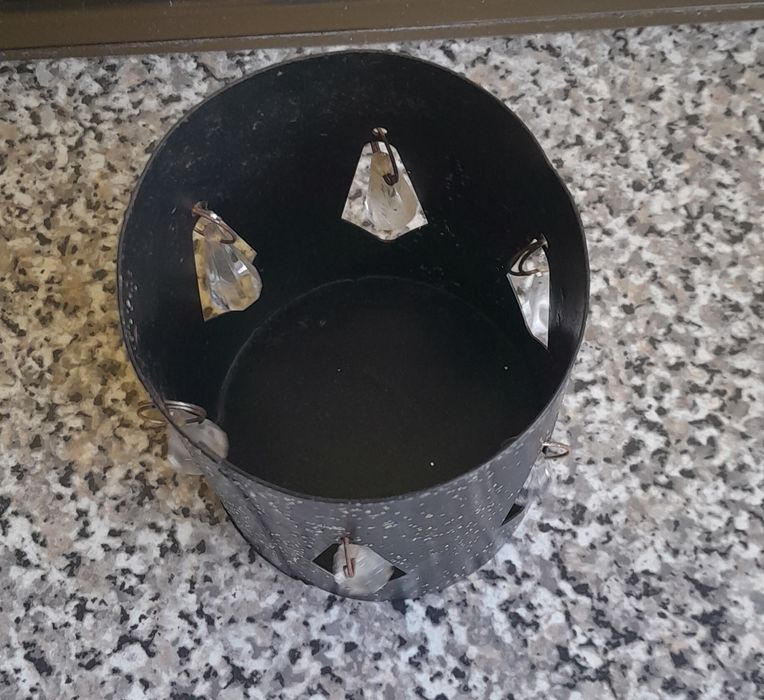 Porta velas preto