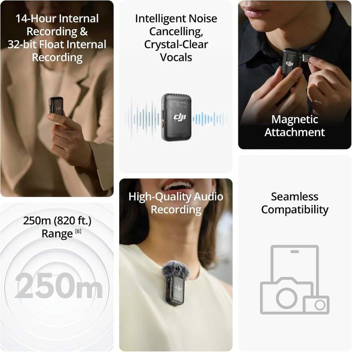 Мікрофонна радіосистема DJI Mic 2 Basic (1 TX + 1 RX)