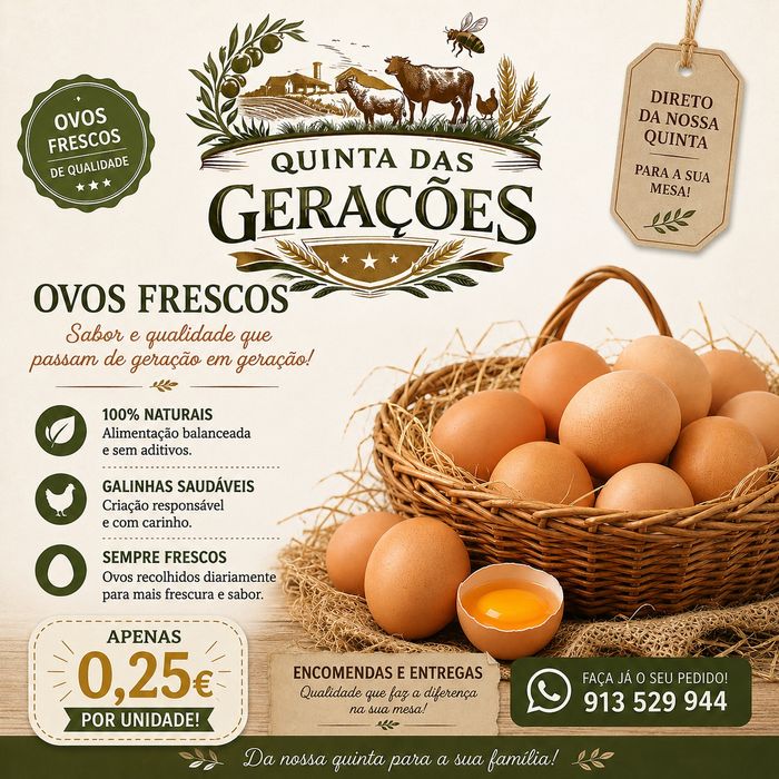 Vende se  ovos caseiros
