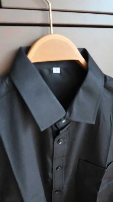 koszula męska czarna elegancka gładka rozm. S