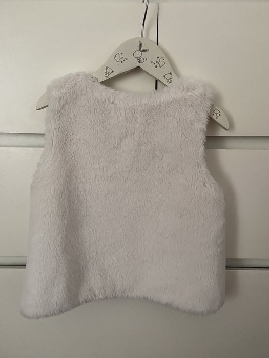 Colete de pêlo branco, menina, 5/6 anos, H&M