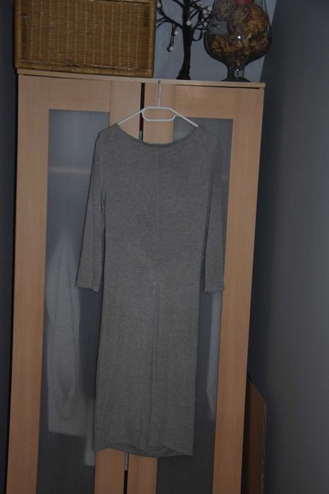 Max Mara szara sukienka łapana S/M klasyczna