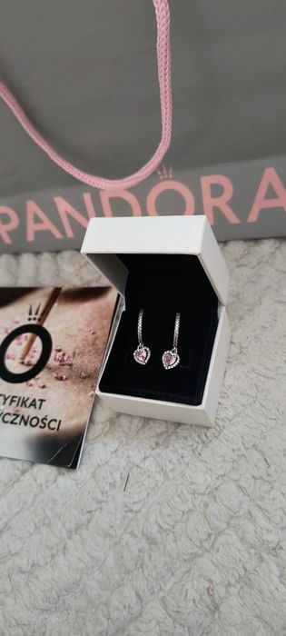 Kolczyki pandora serduszka wiszące