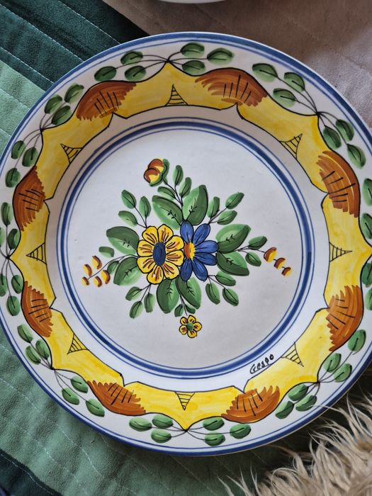 Stare talerze ręcznie malowane cena za całość
