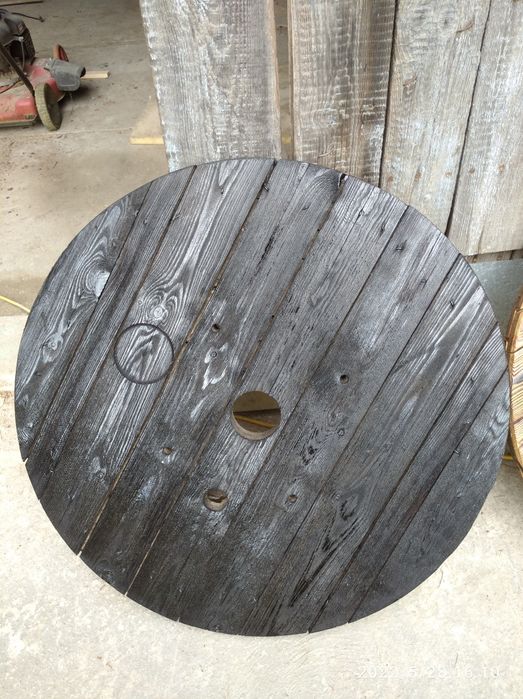 stolik blat loft drewno stare vintage altanka altana balkon