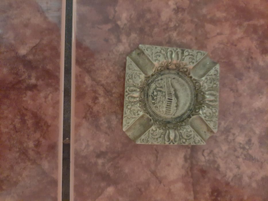 Stara mosiężna popielniczka prl