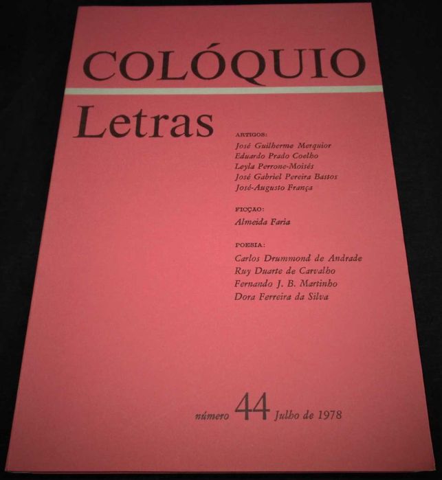 Colóquio Letras nº 44 Merquior Drummond Prado Coelho