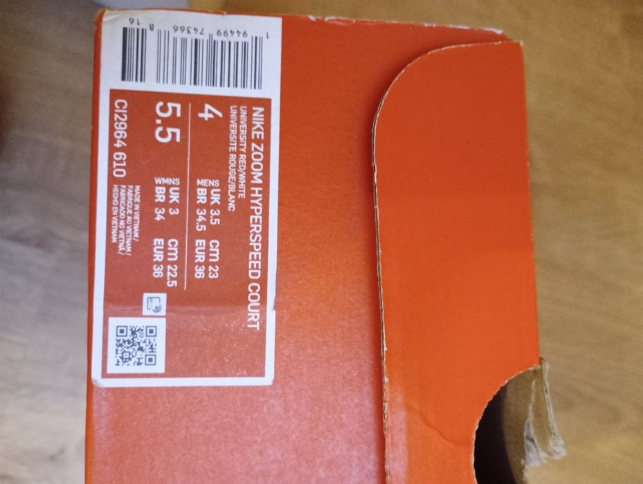 Buty halowe halówki nowe 36 do siatkówki Nike zoom hyperspeed court