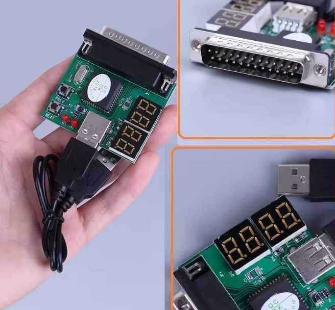 Диагностическая карта для материнских плат ПК и ноутбуков с LPT портом