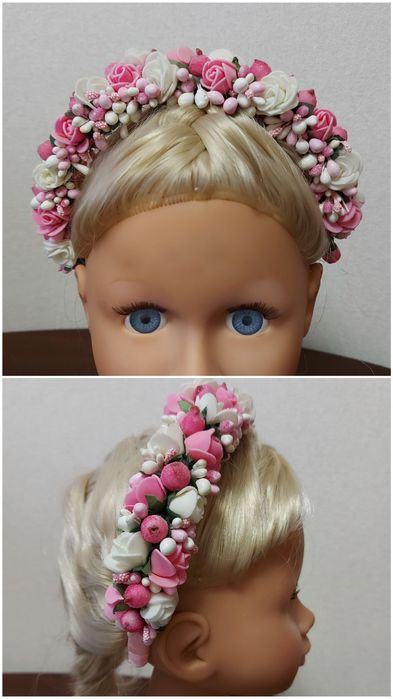 Обручі зі штучних квітів