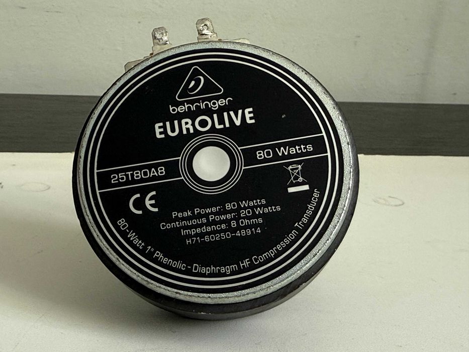 Behringer 25T80A8 вч драйвер,пищалка,8 Ом,80 Вт