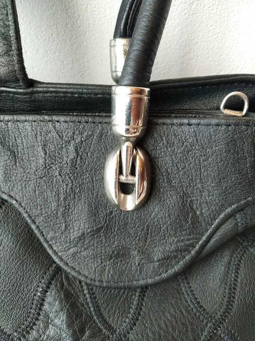 torebka damska czarna skóra naturalna nieużywana