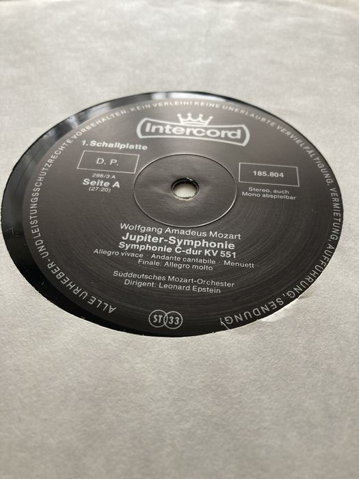 Wolfgang Amadeus Mozart Intercord 185.804 5LP