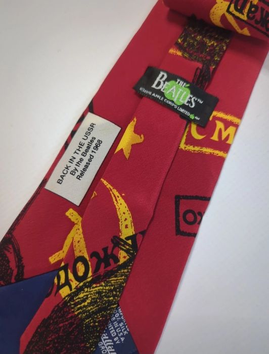 Галстук Beatles USA. Шёлковый галстук. Винтажный США галстук. Ретро