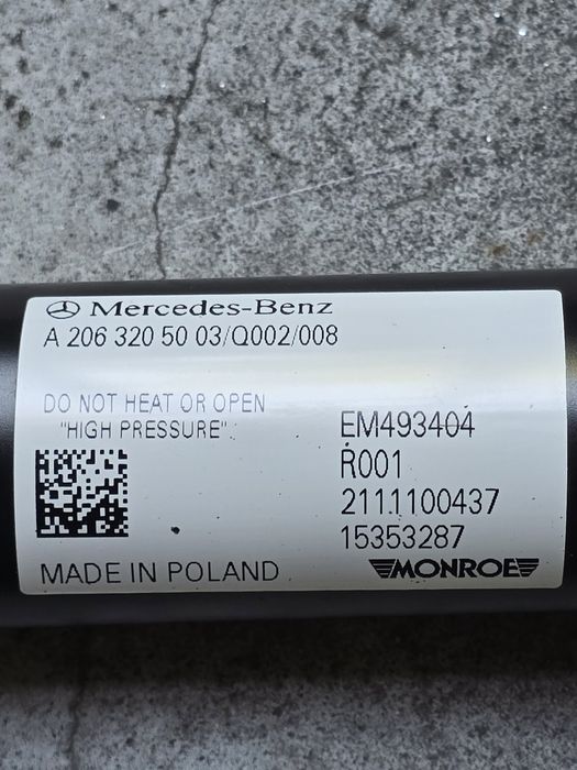 Amortecedor traseiro Mercedes w206 S206