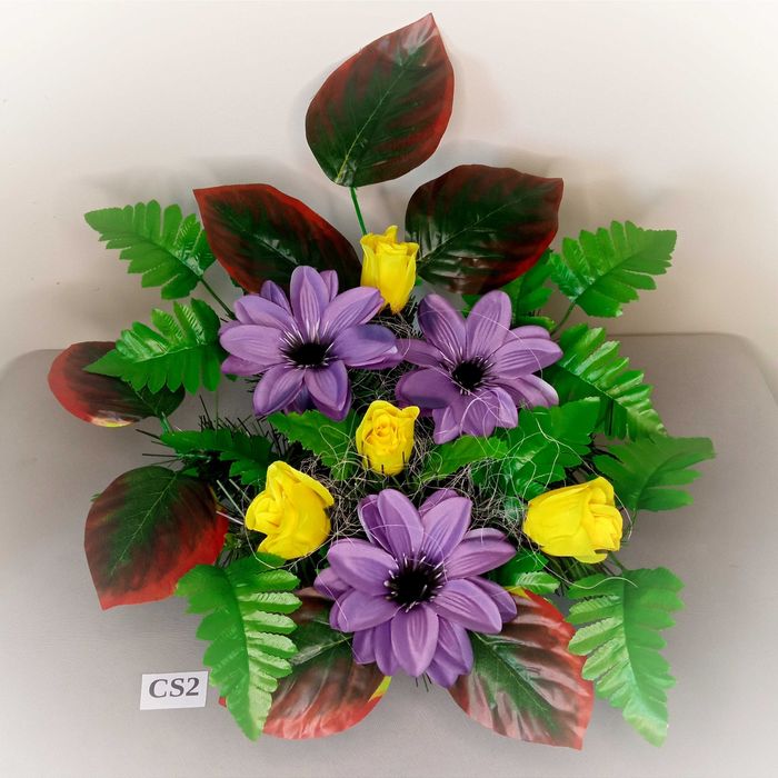 Stroik na grób cmentarz kompozycja bukiet wiązanka kwiaty