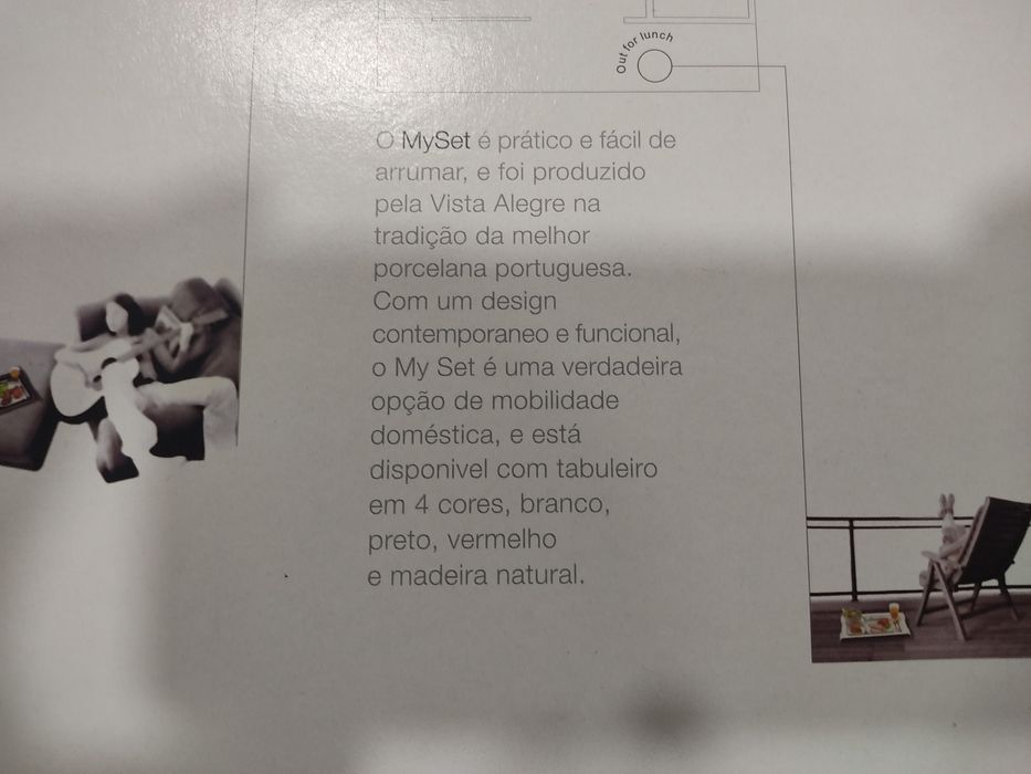 Tabuleiro de cama - conjunto de talher de mesa - Vista alegre