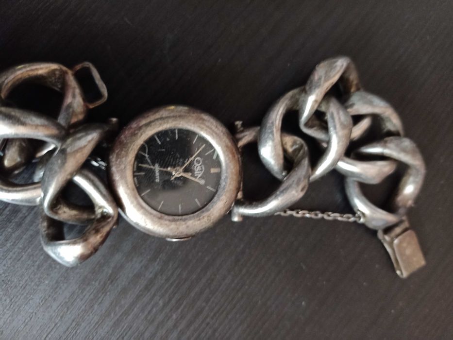 zegarek srebrny bransoleta