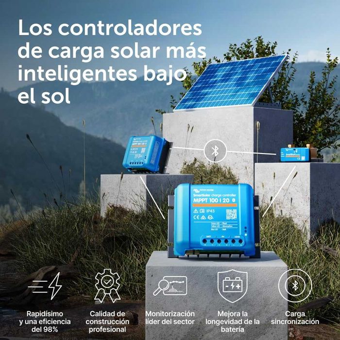 Regulador solar Victron SmartSolar 100|20 (Autocaravana / Campervan)