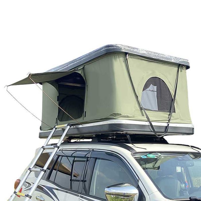 Namiot dachowy HARD SHELL ABS 215x128 |4x4 SUV Overlanding | Zielony