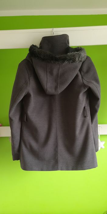 Szary Klasyczny Płaszcz r.L/XL