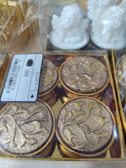 Lote de 20 velas decorativas com anjos