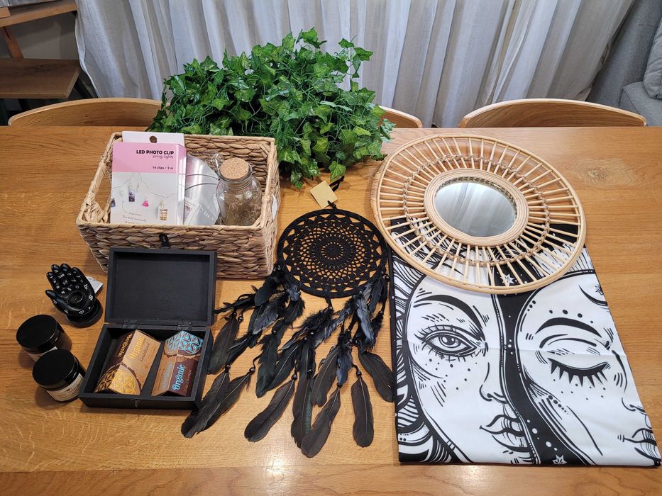 Dekoracje do pokoju w stylu Boho. KOMPLET 20 elem.