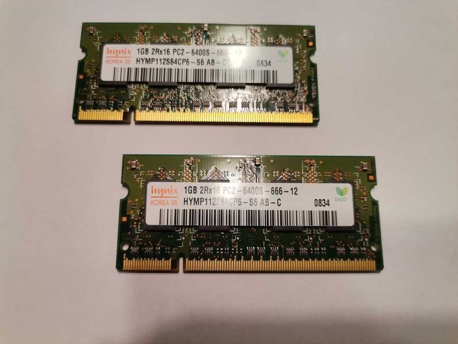 RAM Henix 1GB 2Rx16 PC2 - 6400S - 666 - 12 ( dwie sztuki !! )
