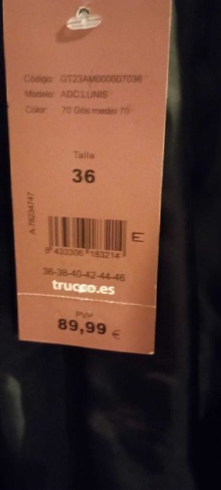 Casaco Pelo Trucco 36/38 Novo
