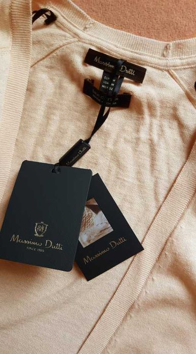 Massimo Dutti kardigan narzutka 53%  jedwab 47% bawełna Roz. M