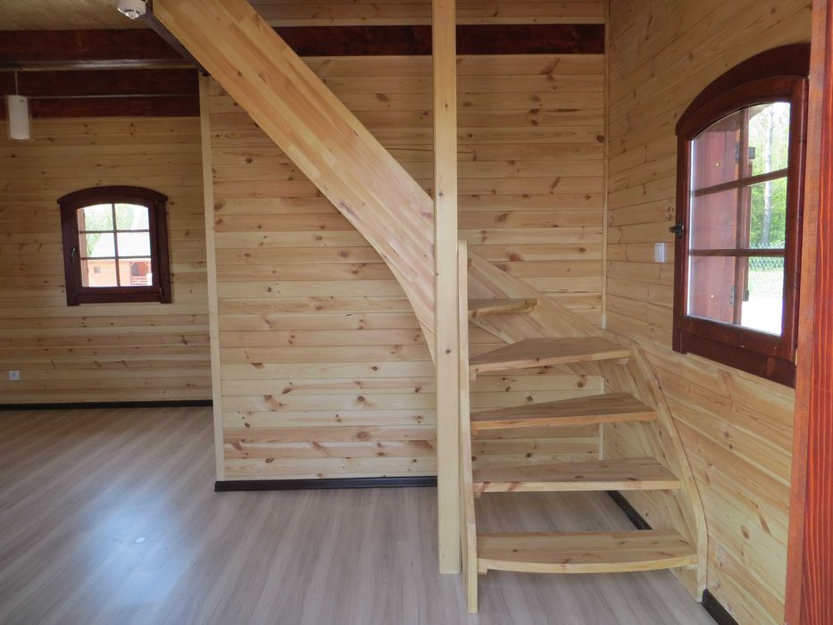 Dom drewinany letniskowy Grzybek 5x5m +3m taras do 35m2