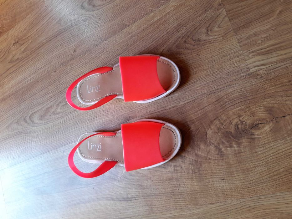 Linzi neonowe sandałki r.38 różowe cudo jak nowe