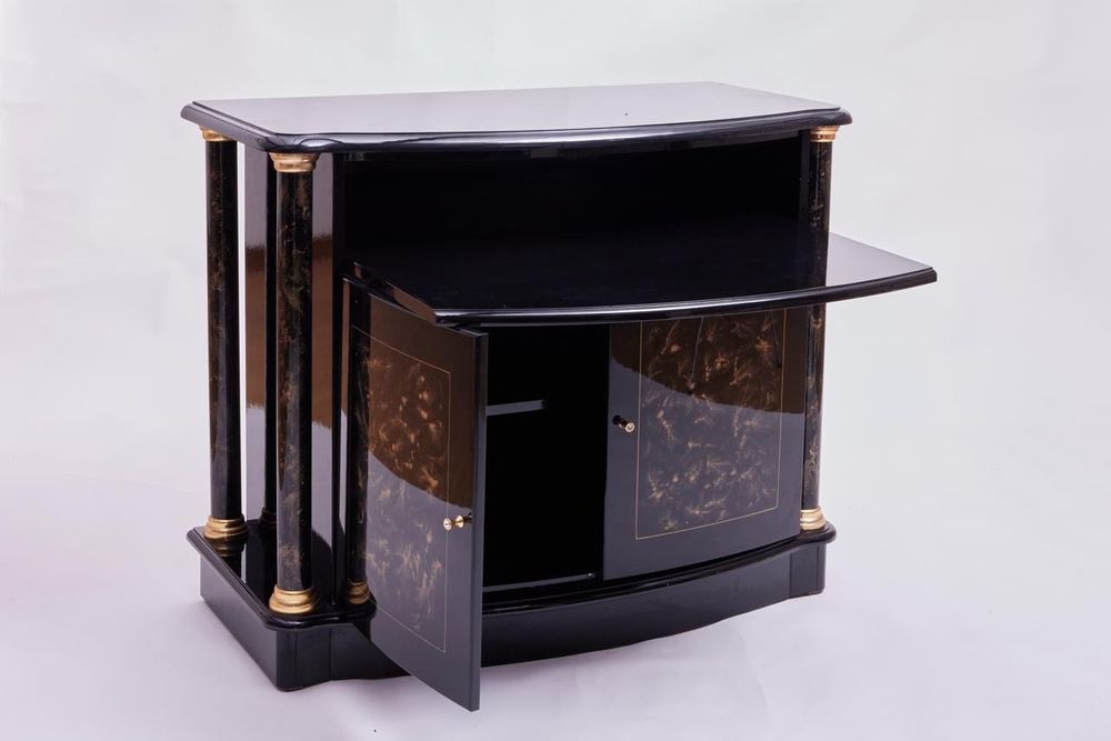 Móvel Bar, TV lacado preto