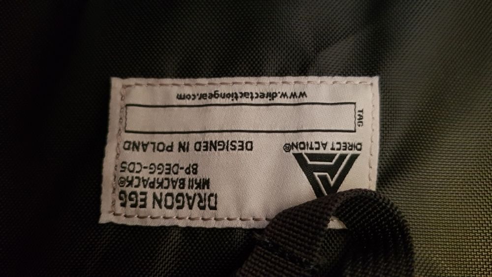 Plecak Direct Action Dragon Egg mk2 czarny